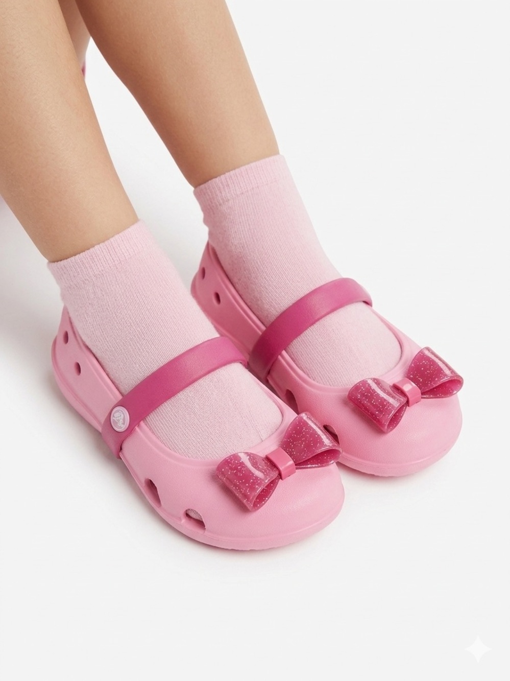 Girls' Pink Bow Mary Jane Clog - Kids Shoes